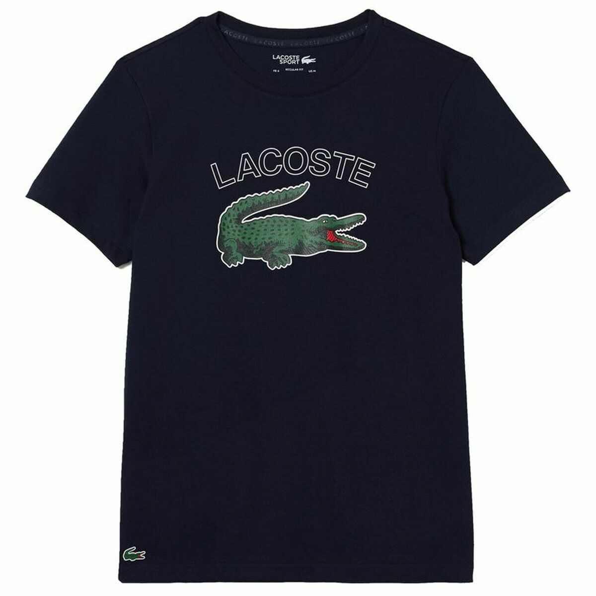 Heren-T-Shirt met Korte Mouwen Lacoste Sport Marineblauw Mannen