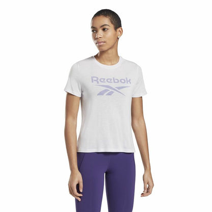 Dames-T-Shirt met Korte Mouwen Reebok Workout Ready Supremium Paars Wit