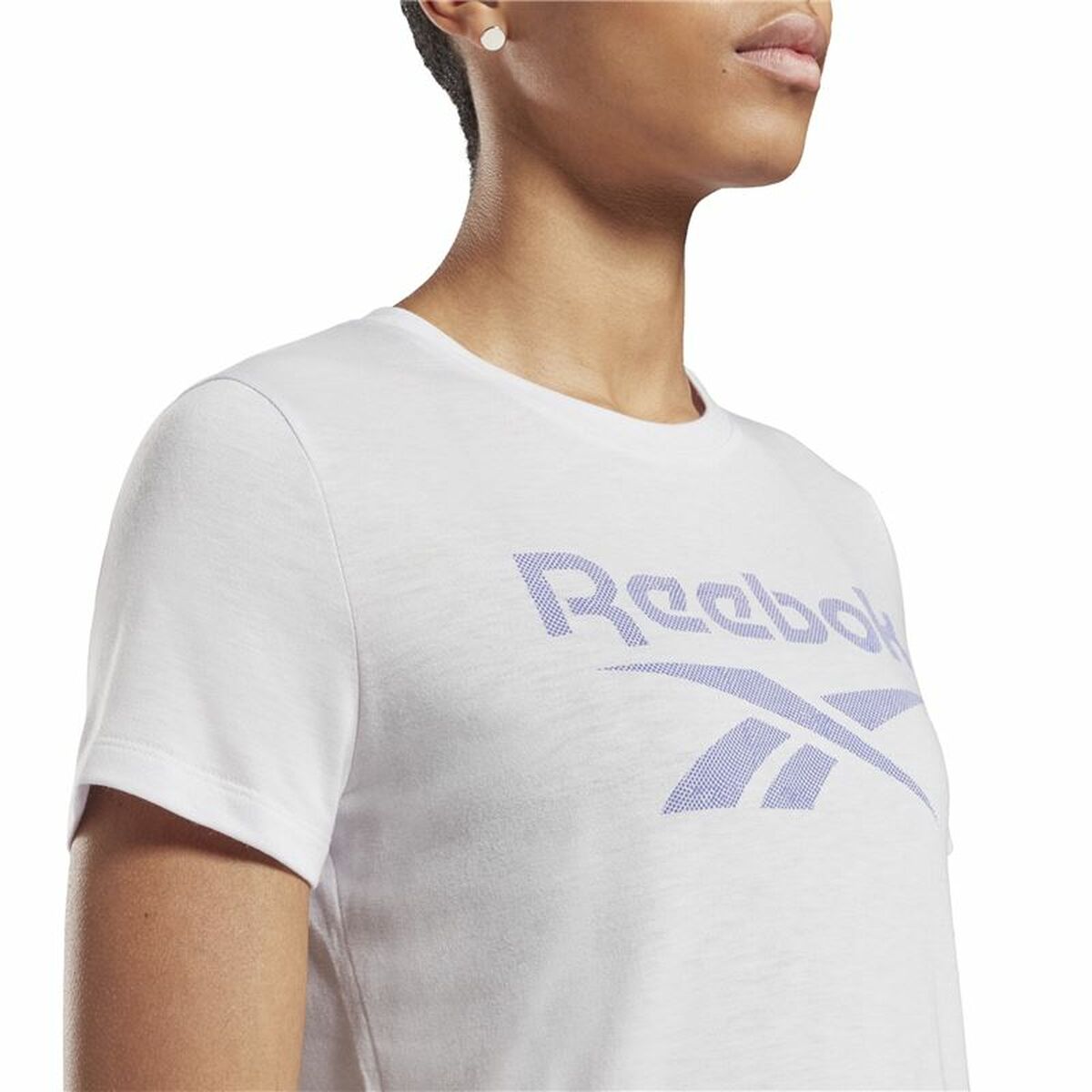 Dames-T-Shirt met Korte Mouwen Reebok Workout Ready Supremium Paars Wit