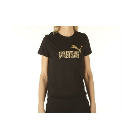 Dames-T-Shirt met Korte Mouwen Puma Graphic W Zwart