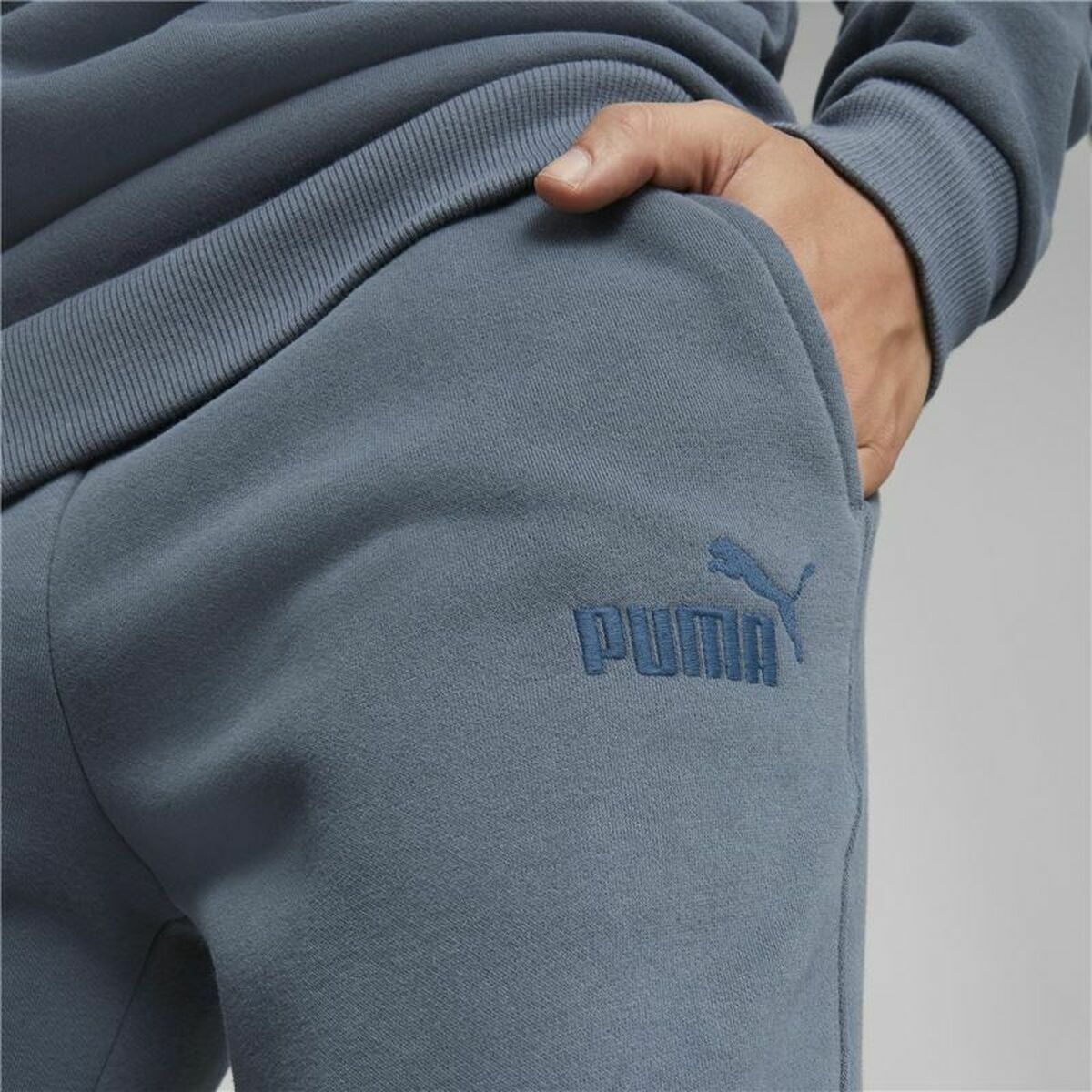 Lange sportbroek Puma Elevated Licht Blauw Mannen