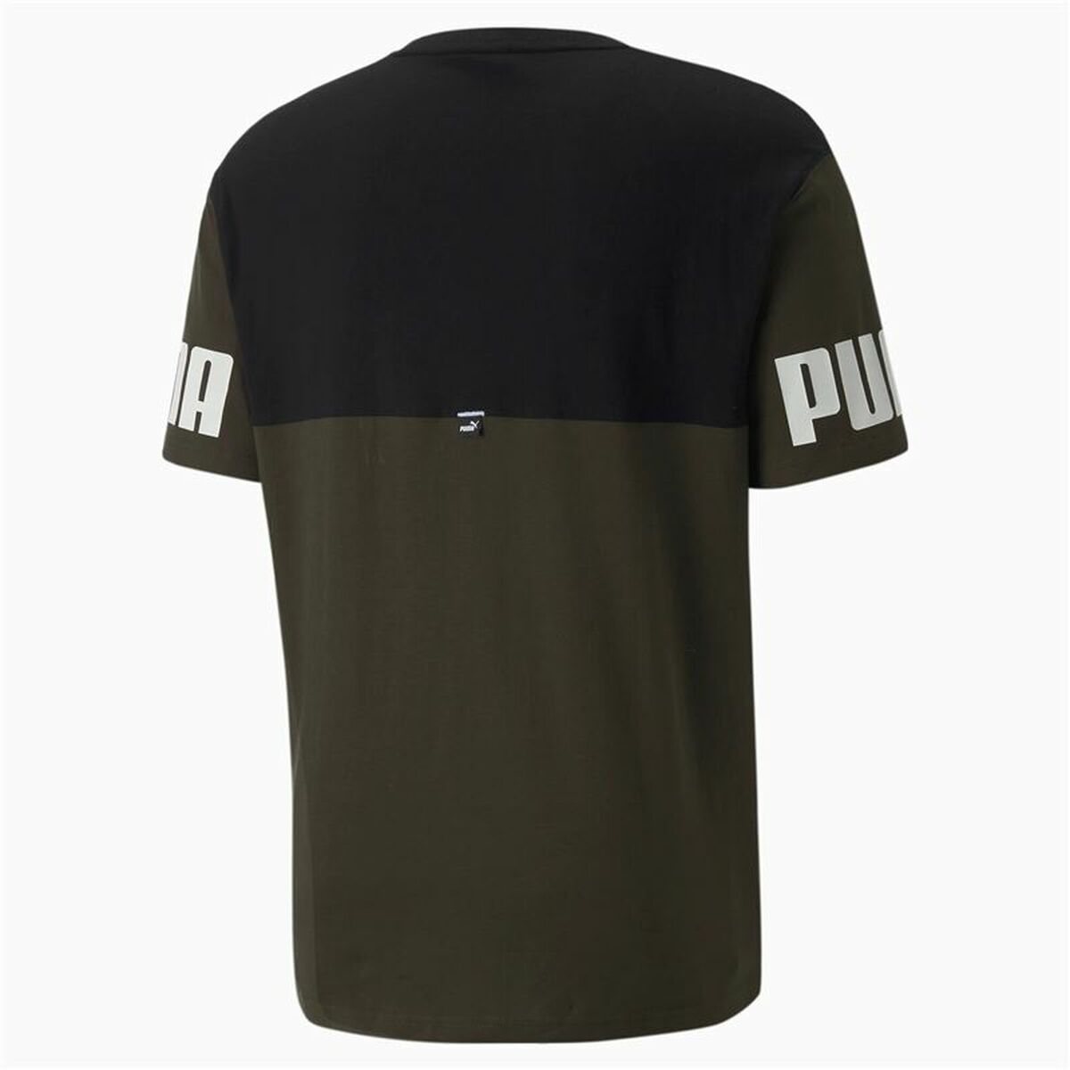 Sport T-shirt Korte Mouwen Puma Power Colorblock Zwart Mannen