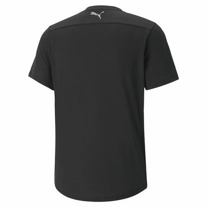 Heren-T-Shirt met Korte Mouwen Puma Performance Logo Zwart Mannen