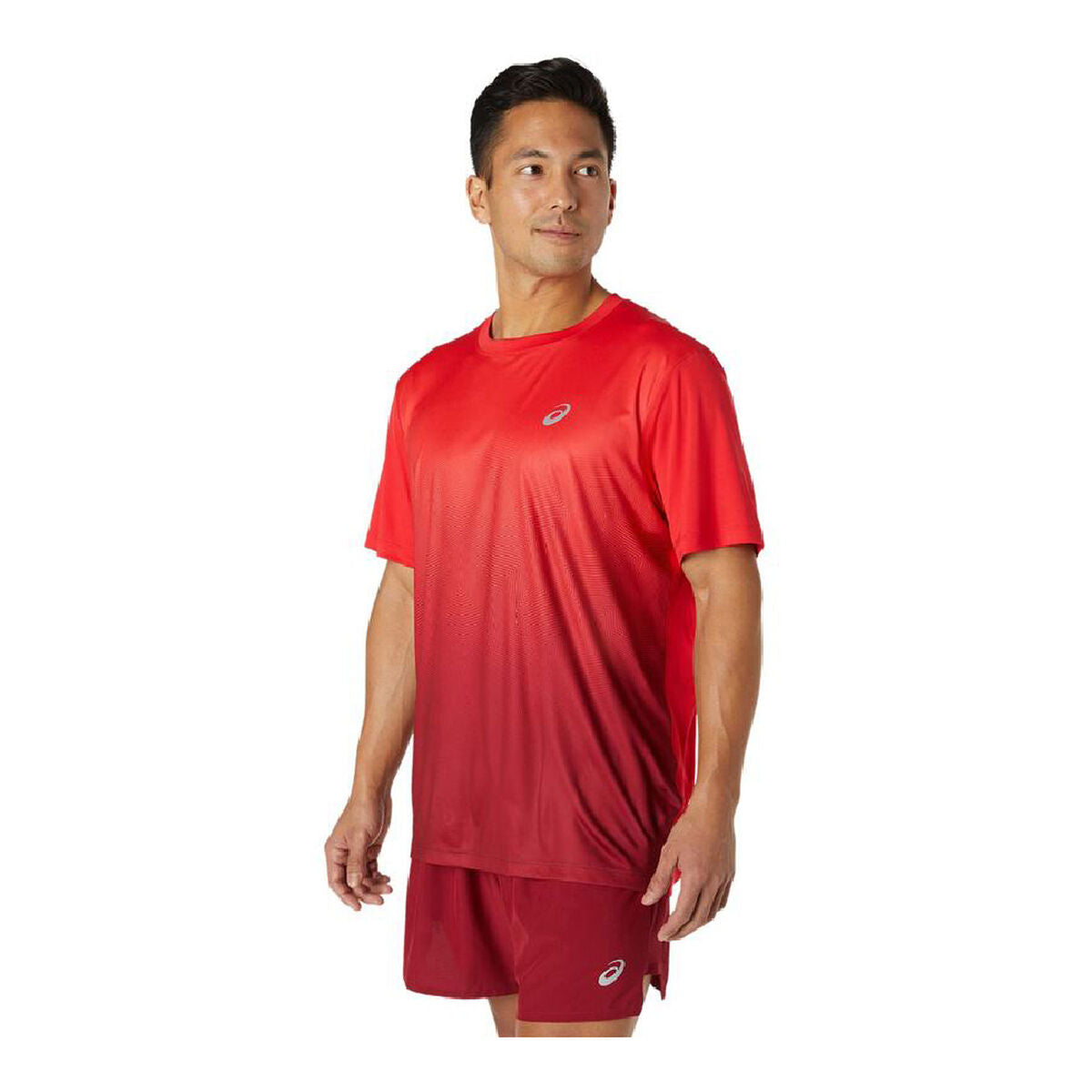 Heren-T-Shirt met Korte Mouwen Asics Kasame Rood