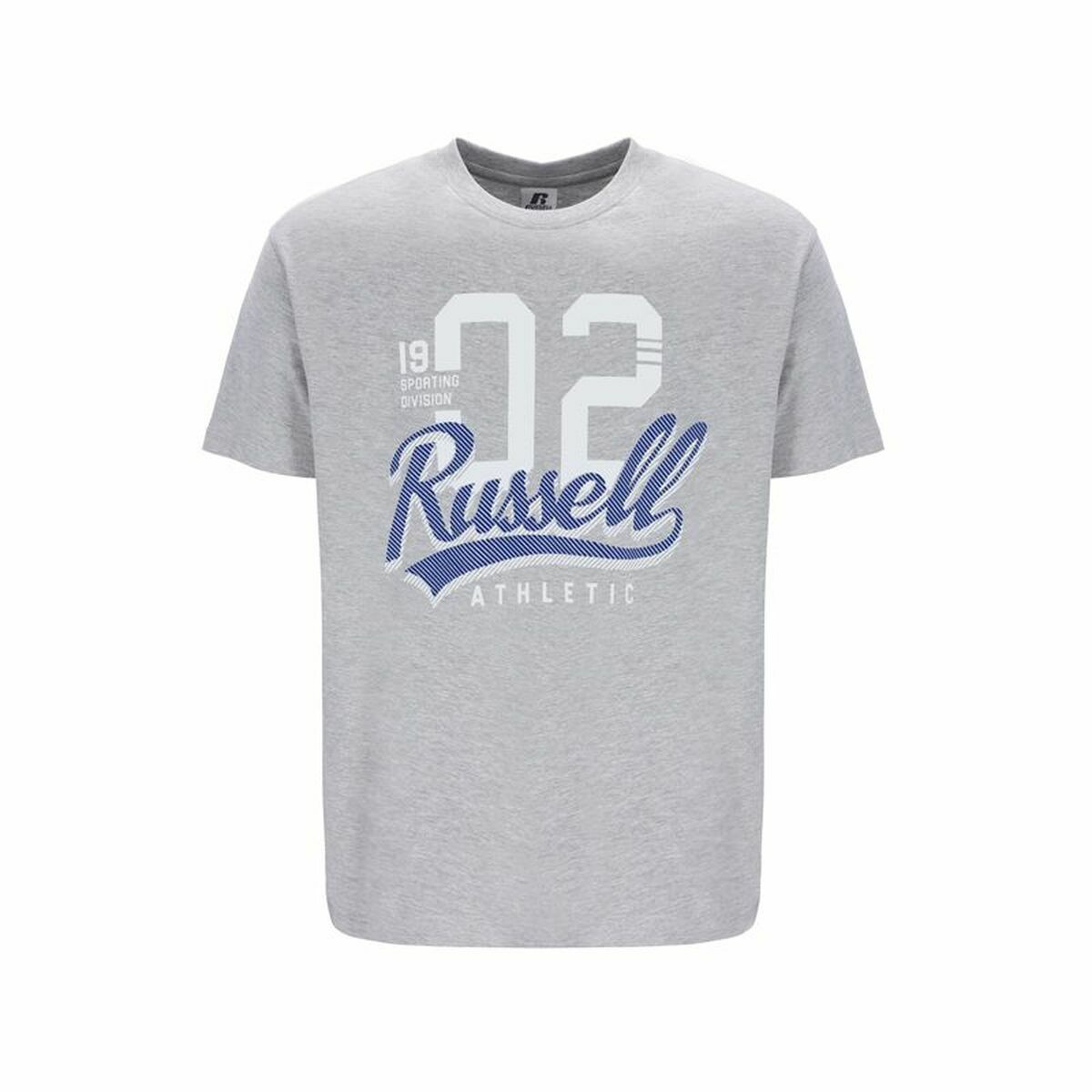 T-Shirt met Korte Mouwen Russell Athletic Amt A30101 Grijs Mannen