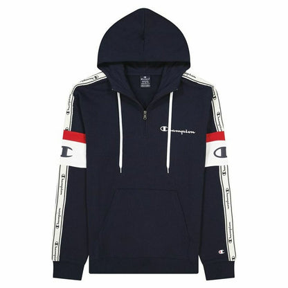 Herenhoodie Champion Arm Stripe M Marineblauw