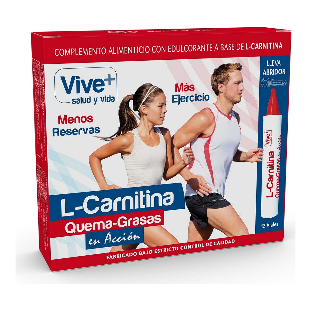 L-carnitine-vloeistof Vive+ Vetverbrandend (12 uds)