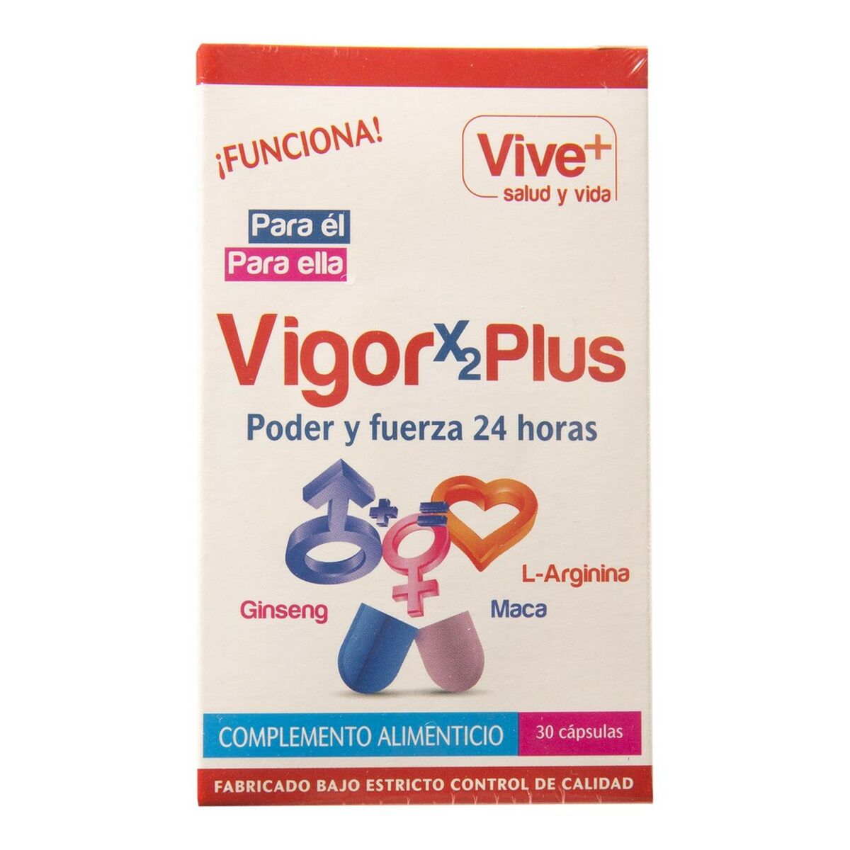 Voedingssupplement VigorX2Plus Vive+ (30 uds)