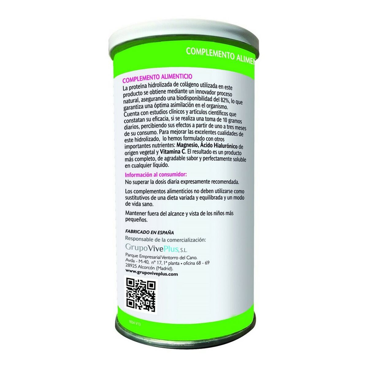 Voedingssupplement Vive+ Collageen Magnesium (200 g)