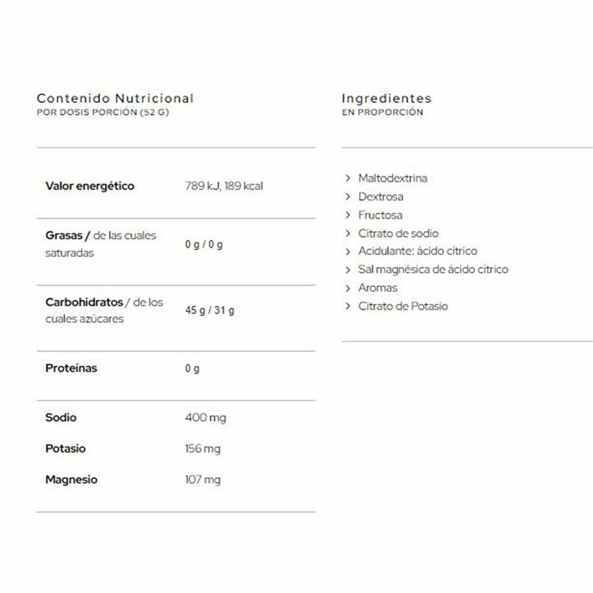 Energiedrank Carbofuel Santa Madre 710-02 Oranje