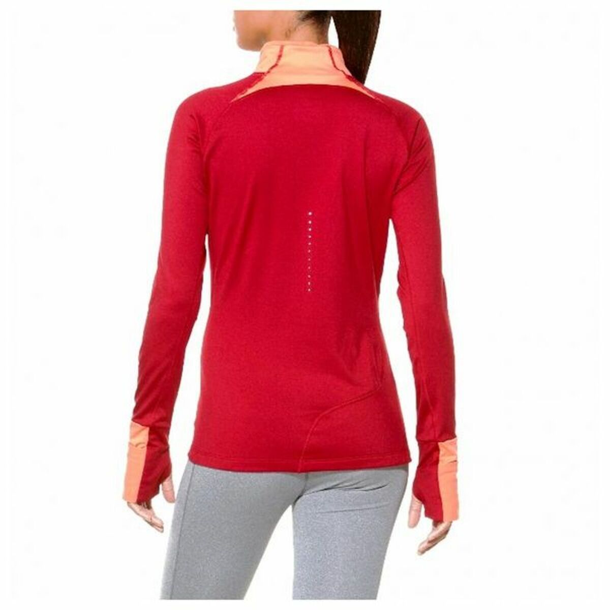 Dames-T-Shirt met Lange Mouwen Asics LS Winter 1/2 Zip Oranje